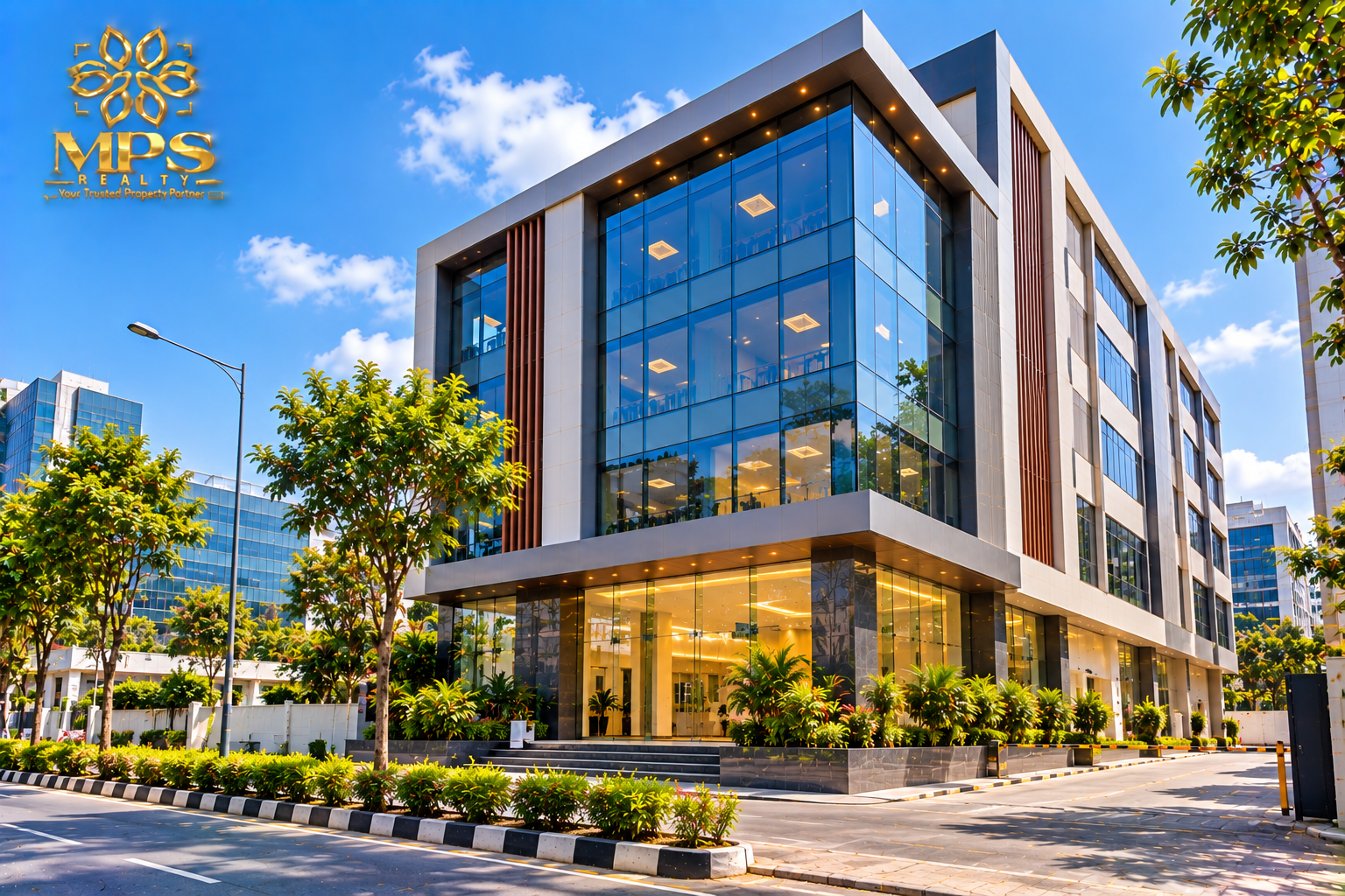 Perungudi commercial office building exterior